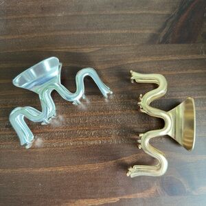 Silver and Gold Hair Claw Clips